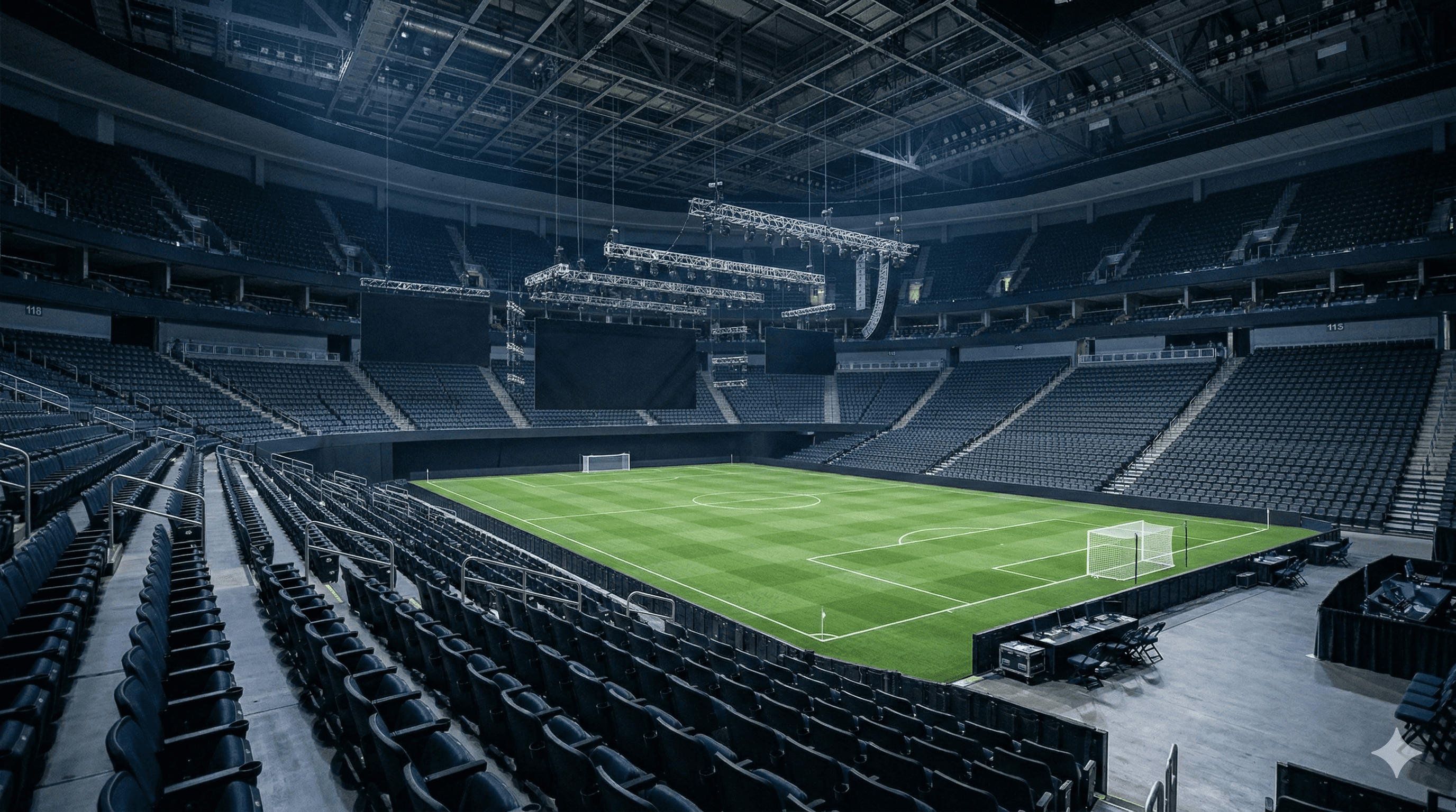 Large empty stadium representing enterprise venue operations.